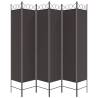 6-Panel Brown Room Divider - Durable & Versatile | Hipomarket