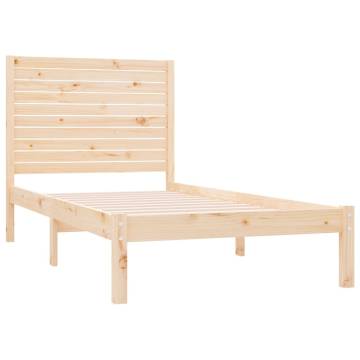 Solid Wood Bed Frame 90x200 cm - Timeless Design | Hipo Market