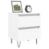 Elegant White Bedside Cabinets - 2 pcs 40x35x50 cm | HiPo Market