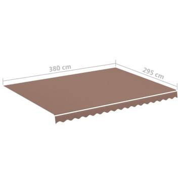 Replacement Awning Fabric Brown 4x3m | Hipomarket