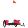 Durable Bike Trailer - Red Oxford Fabric & Iron Construction