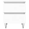 Elegant White Bedside Cabinets - 2 pcs 40x35x50 cm | HiPo Market