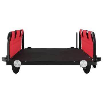 Durable Bike Trailer - Red Oxford Fabric & Iron Construction