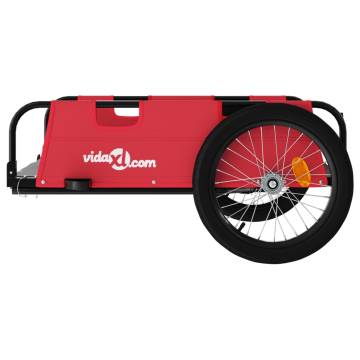 Durable Bike Trailer - Red Oxford Fabric & Iron Construction