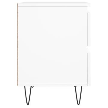 Elegant White Bedside Cabinets - 2 pcs 40x35x50 cm | HiPo Market