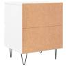 Elegant White Bedside Cabinets - 2 pcs 40x35x50 cm | HiPo Market