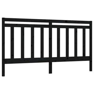 Stylish Black Solid Wood Pine Bed Headboard | Hipomarket UK