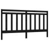 Stylish Black Solid Wood Pine Bed Headboard | Hipomarket UK