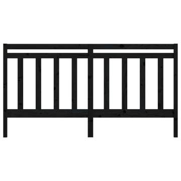 Stylish Black Solid Wood Pine Bed Headboard | Hipomarket UK