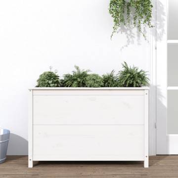 Garden Raised Bed White 119.5x40x78 cm Solid Wood Pine