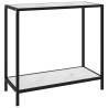 Console Table White 80x35x75 cm Tempered Glass Colour white Size 80 x 35 x 75 cm Quantity in Package 1 Model with feet 