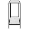 Stylish White Console Table - 80x35 cm Tempered Glass