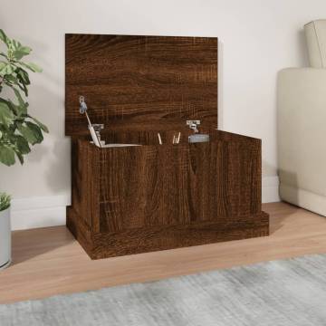 Brown Oak Storage Box - 50x30x28 cm | Durable & Stylish