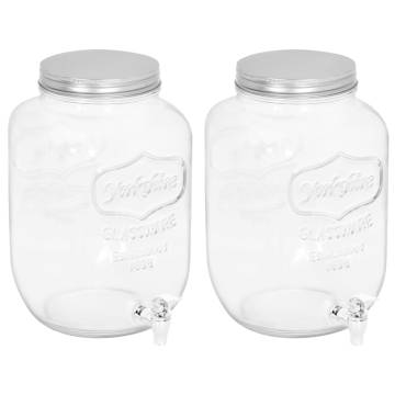 Beverage Dispensers Set - 2 pcs 8050 ml Glass | Hipomarket