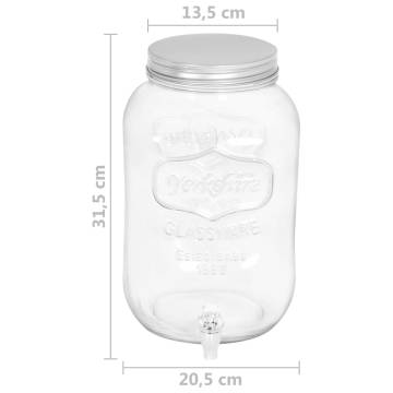 Beverage Dispensers Set - 2 pcs 8050 ml Glass | Hipomarket