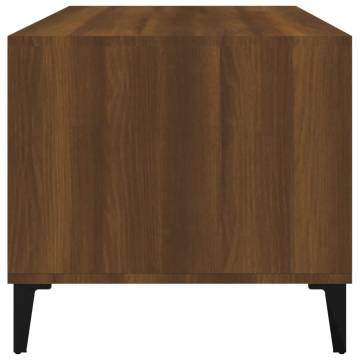 Elegant Brown Oak Coffee Table - 90x49x45 cm | Hipo Market