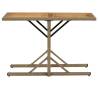 Garden Table Beige Solid Wood Acacia & Poly Rattan | Hipo Market