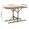 Garden Table Beige Solid Wood Acacia & Poly Rattan | Hipo Market