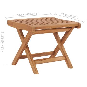 Folding Teak Footrest - Versatile & Durable Garden Furniture