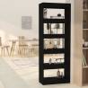 Book Cabinet/Room Divider Black 60x30x166 cm Engineered Wood Colour black Quantity in Package 1 