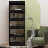 Stylish Black Book Cabinet & Room Divider - 60x30x166 cm