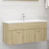 Sink Cabinet Sonoma Oak 100x38.5x46 cm Engineered Wood Colour sonoma oak Size 100 x 38.5 x 46 cm Number of 1 Number of Pieces 