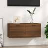 Wall Cabinet Brown Oak 80x36.5x35 cm Engineered Wood Colour brown oak Quantity in Package 1 Number of Pieces 