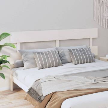 Stylish White Bed Headboard - Solid Pine Wood | HipoMarket