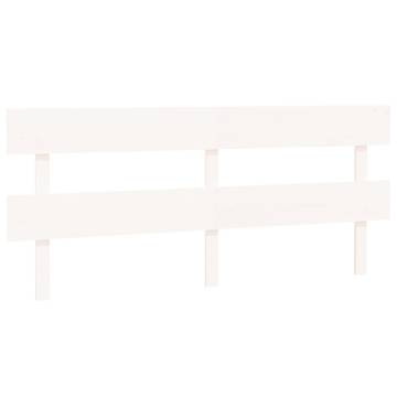 Stylish White Bed Headboard - Solid Pine Wood | HipoMarket