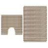 Hand-Woven Jute Bathroom Mat Set Fabric Natural and White Colour white Quantity in Package 1 