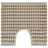 Hand-Woven Jute Bathroom Mat Set - Natural & White