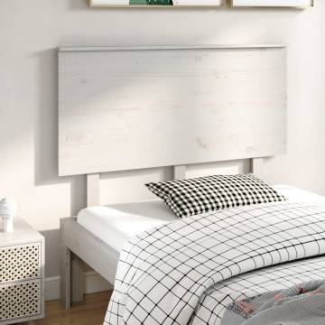 White Solid Pine Bed Headboard - 124x6x82.5 cm