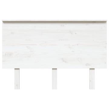 White Solid Pine Bed Headboard - 124x6x82.5 cm