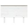 White Solid Pine Bed Headboard - 124x6x82.5 cm