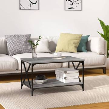 Elegant Grey Sonoma Coffee Table - 80x50x45 cm