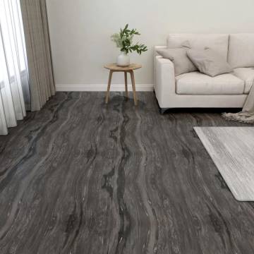 Self-adhesive Dark Grey Flooring Planks - 20 pcs PVC