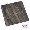 Self-adhesive Dark Grey Flooring Planks - 20 pcs PVC