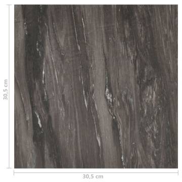 Self-adhesive Dark Grey Flooring Planks - 20 pcs PVC