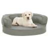 Ergonomic Dog Bed Mattress 60x42 cm Linen Look Grey Colour grey Size 60 x 42 cm 