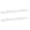 High Gloss White Wall Shelves - 2 Pcs | HipoMarket