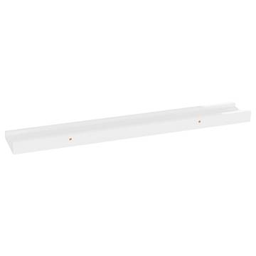 High Gloss White Wall Shelves - 2 Pcs | HipoMarket