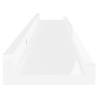 High Gloss White Wall Shelves - 2 Pcs | HipoMarket