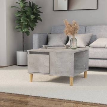 Elegant Concrete Grey Coffee Table - 55x55x36.5 cm