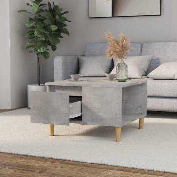 Elegant Concrete Grey Coffee Table - 55x55x36.5 cm