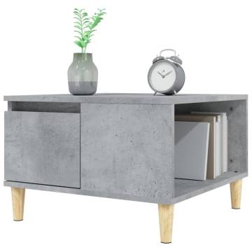 Elegant Concrete Grey Coffee Table - 55x55x36.5 cm