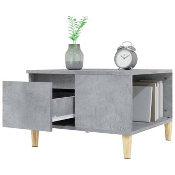 Elegant Concrete Grey Coffee Table - 55x55x36.5 cm