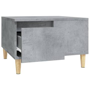 Elegant Concrete Grey Coffee Table - 55x55x36.5 cm