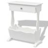 Elegant Melrose White Magazine Rack - Hipomarket UK