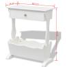 Elegant Melrose White Magazine Rack - Hipomarket UK