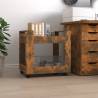 Desk Trolley Smoked Oak 60x45x60 cm Engineered Wood Colour smoked oak 